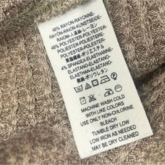 We the Free/Free People Oversized Turtleneck Lightweight Sweater Top | S | Olive - Picture 4 of 4